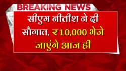 Mukhyamantri Mahila Rojgar Yojana : महिलाओं के लिए बड़ी खुशखबरी, CM नीतीश आज 21 लाख महिलाओं के खाते में भेजेंगे ₹10000।